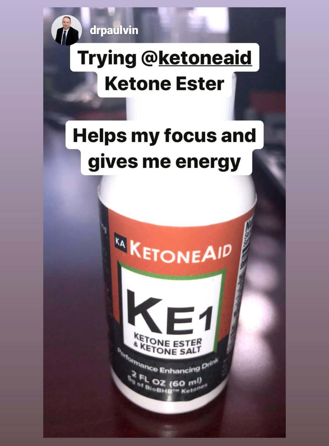 Mezcla de éster cetónico y sal cetónica KetoneAid KE1 Lite